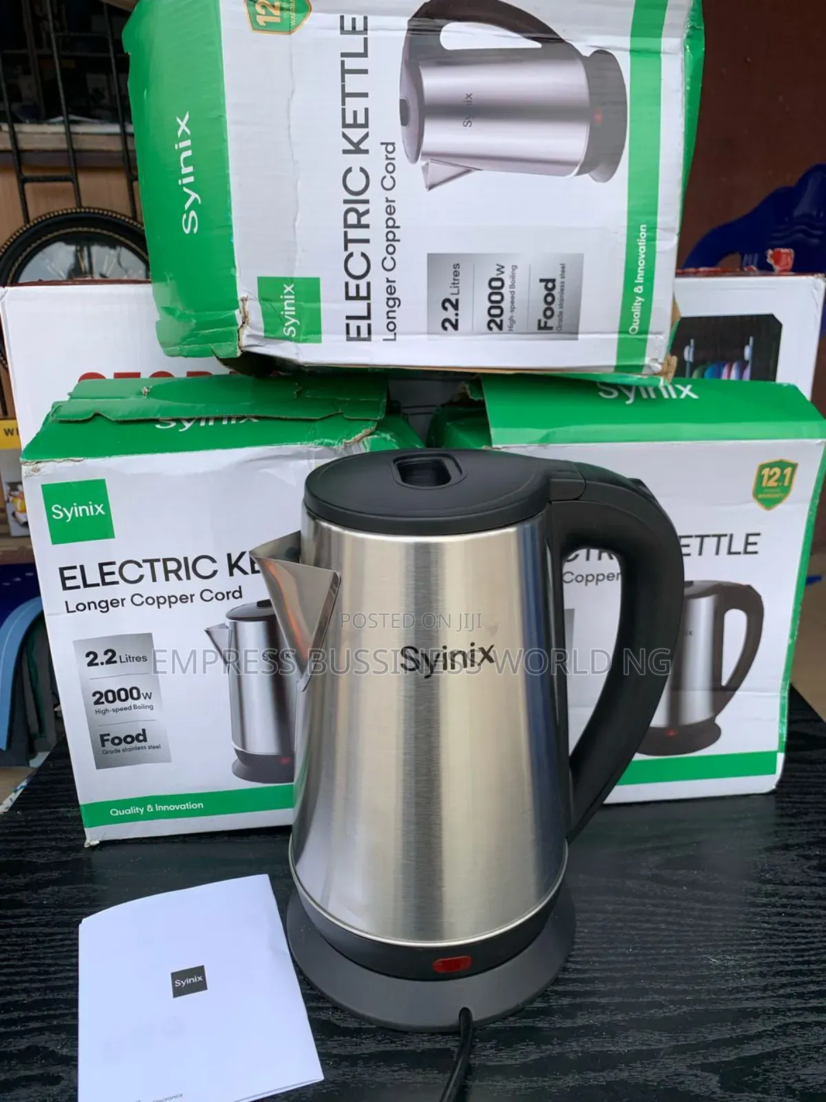 Syinix Electric Kettle - 2.2 Liters,2000w