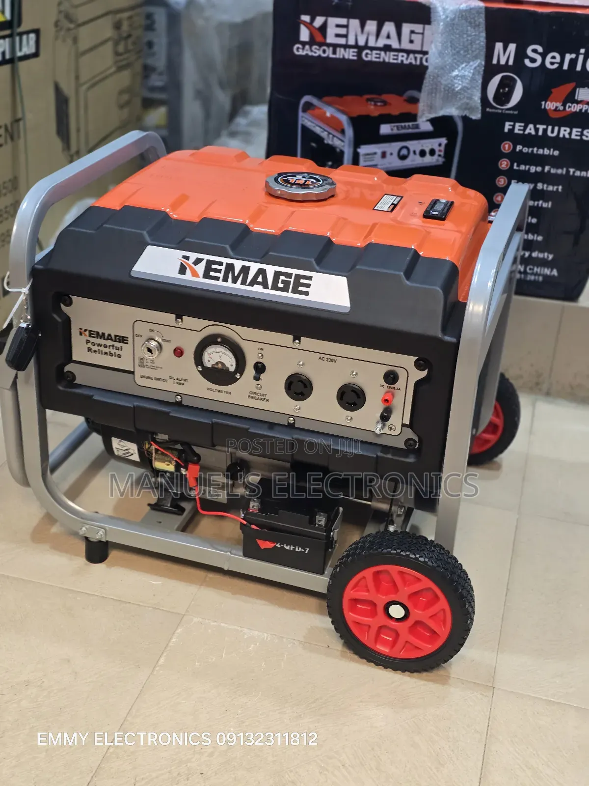4.5kva Kemage Remote Control Petrol Generator 100%Copper Coil