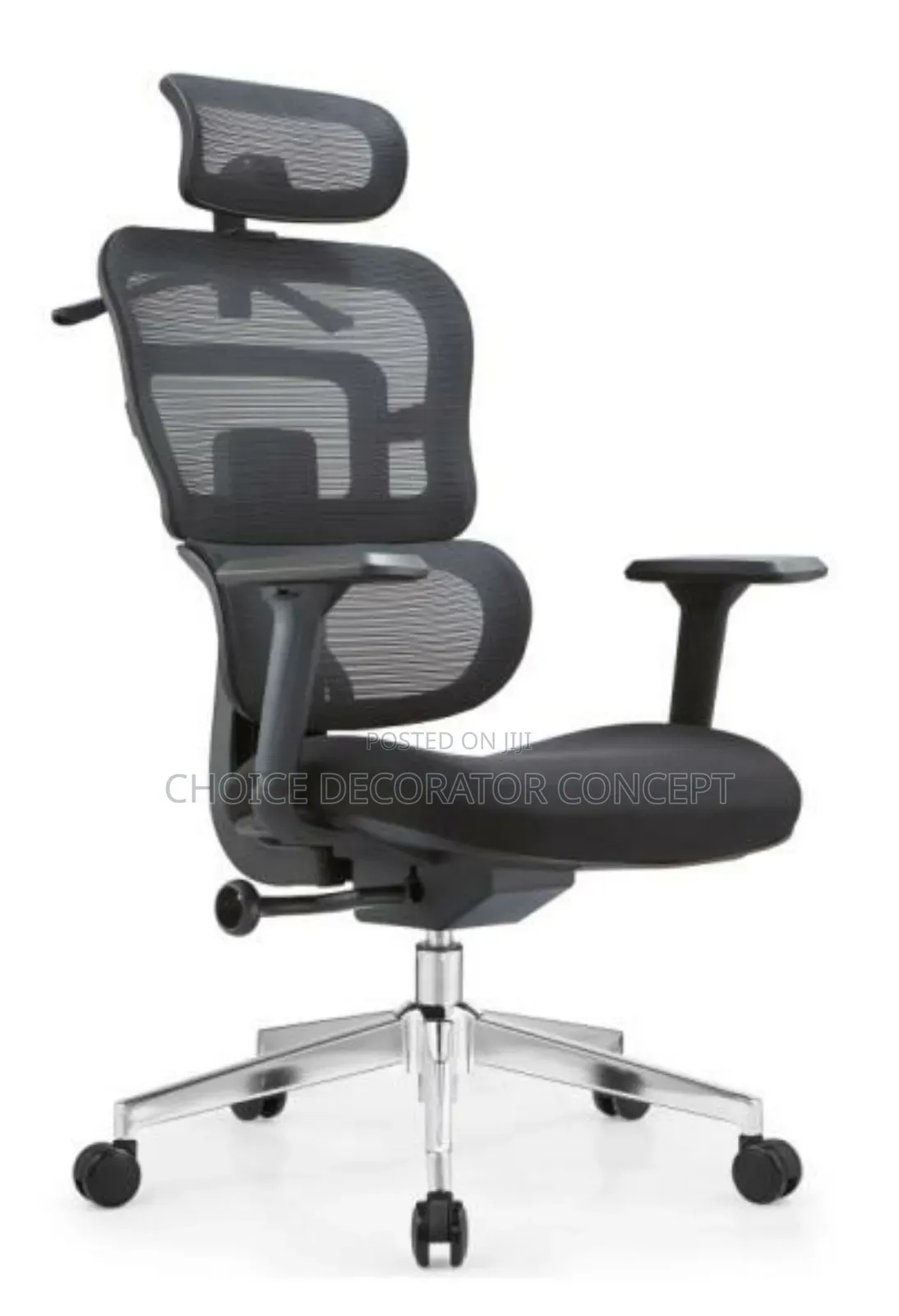 Ergonomic Mesh Office Chair With Headrest Lumbar Support To