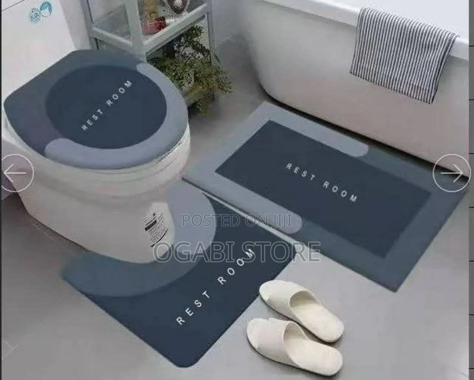 3-in-1 Absorbent Toilet Mat Set