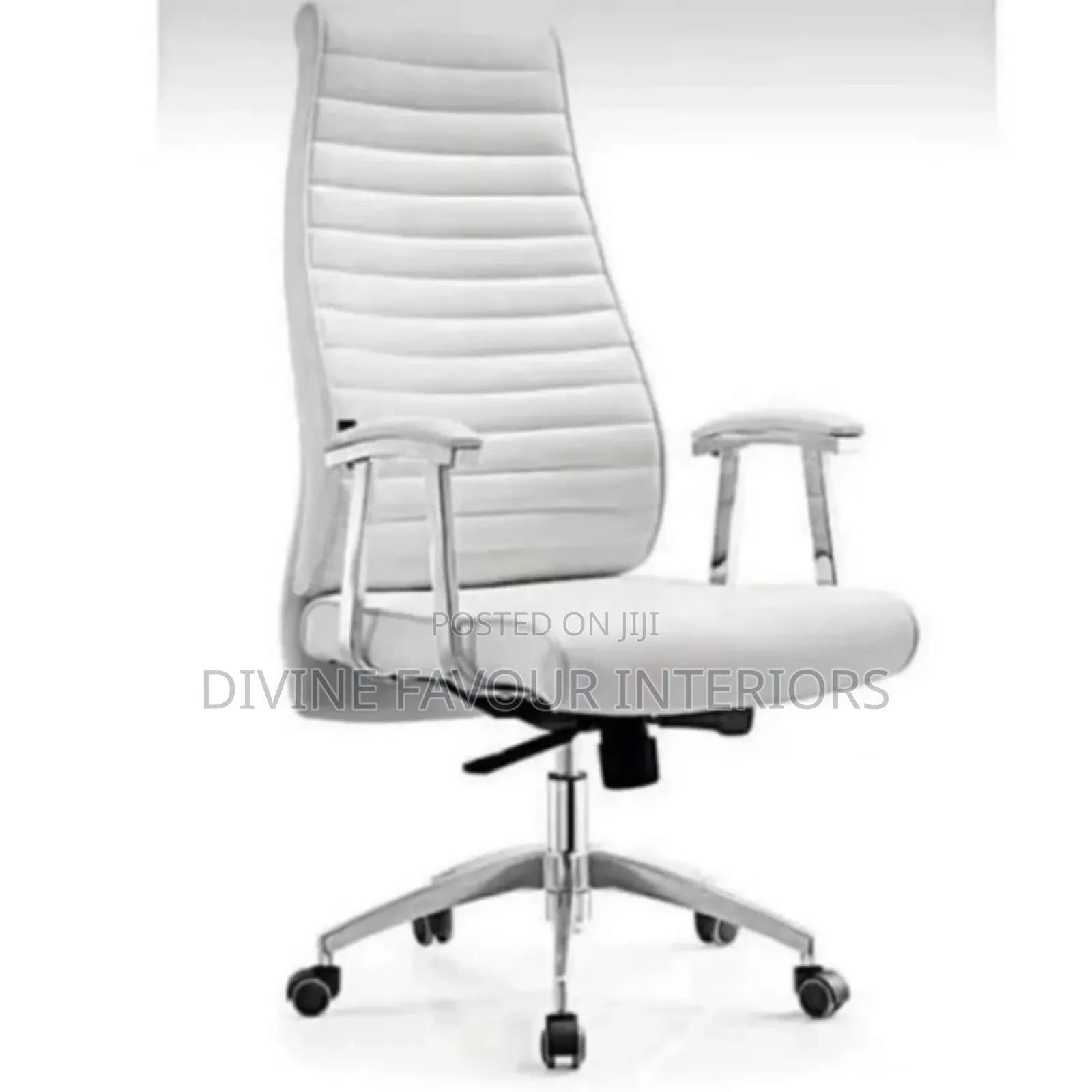 Executive Director Leather Chair - White