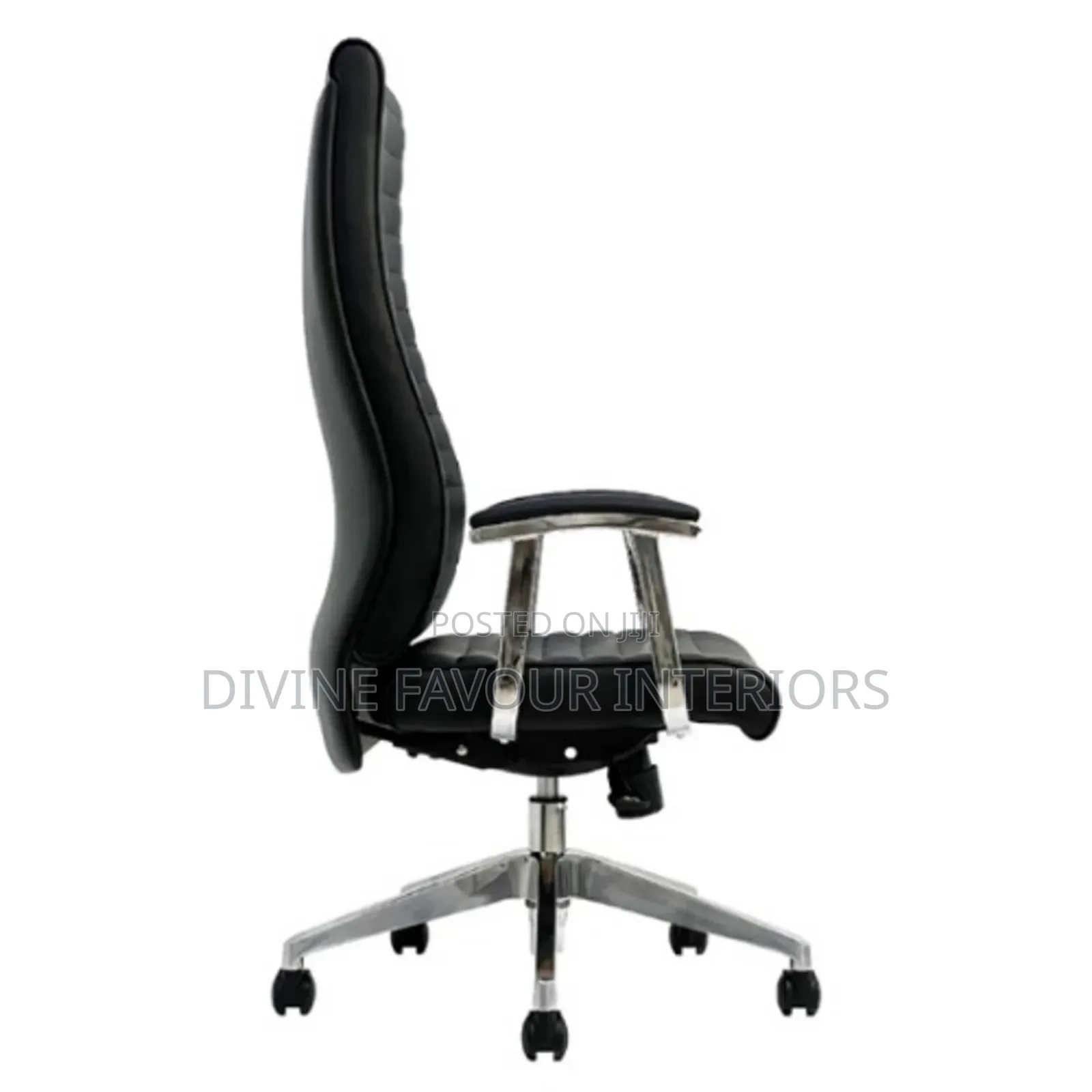 Executive Director Leather Chair - Black