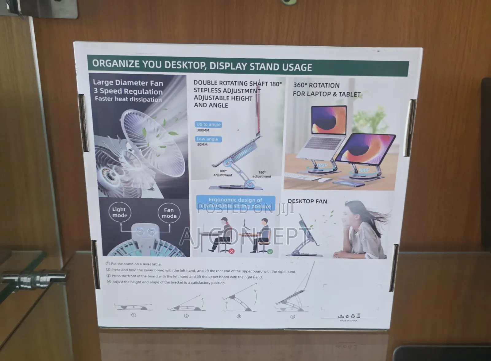 Laptop Stand With Electric Fan 5.1