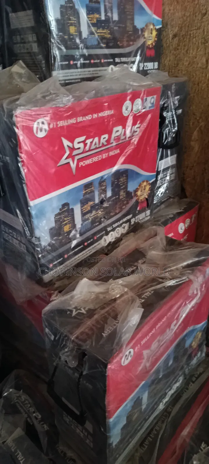 Solar Energy Star Plus Tall Tubular Battery 220ah/12votts