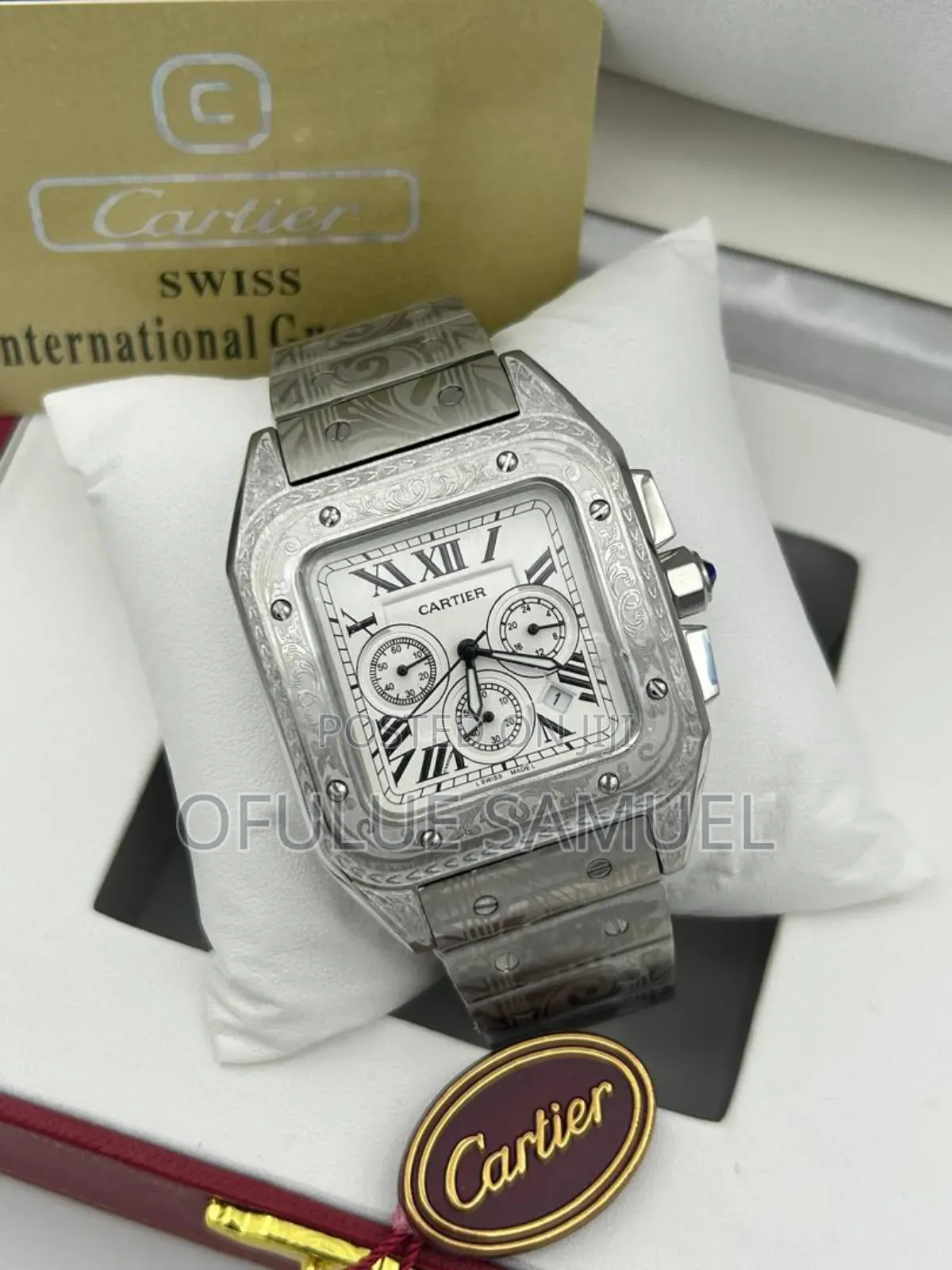 Cartier Engraved Wristwatch