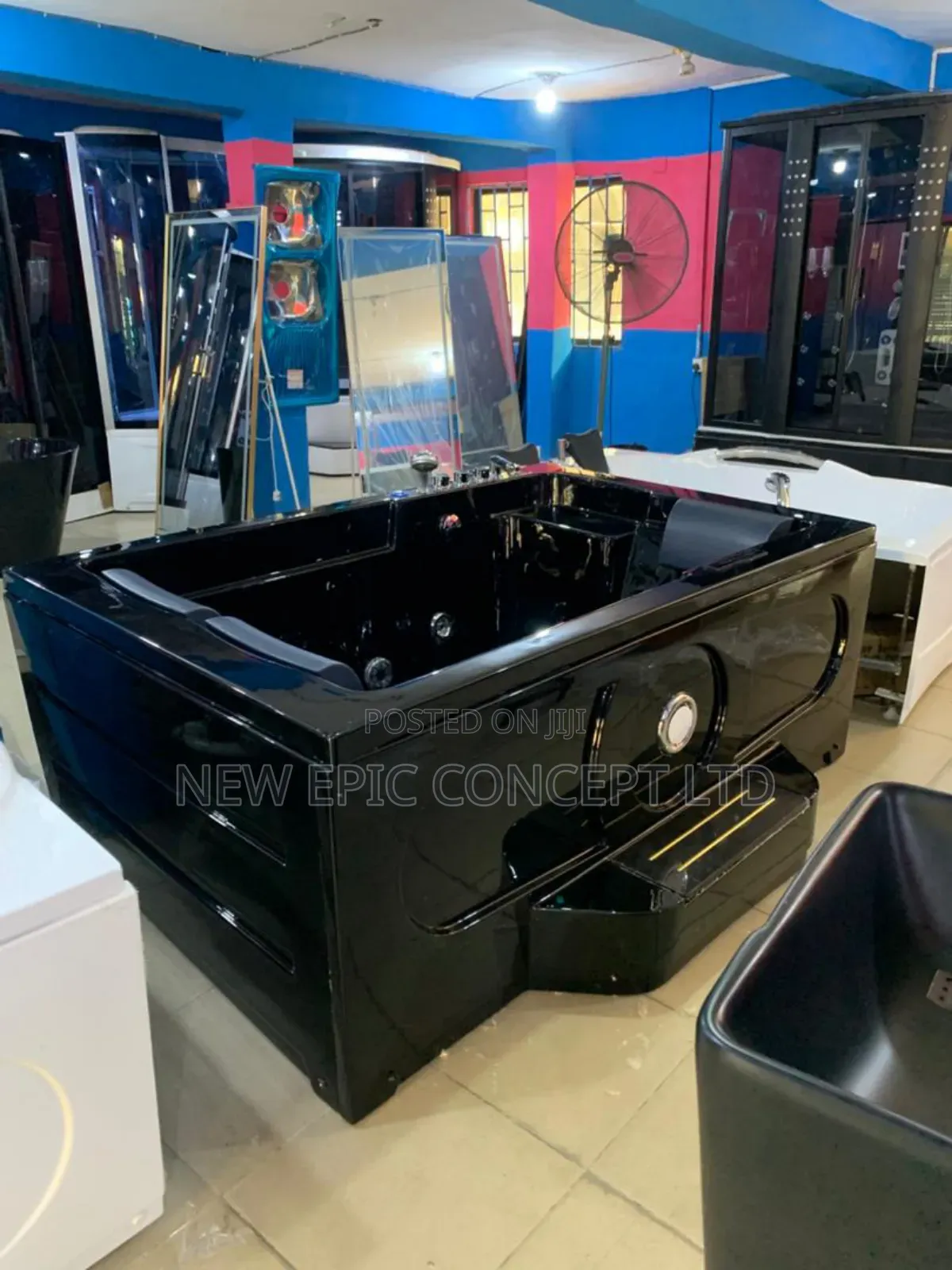 High Quality Black Double Jacuzzi With Step