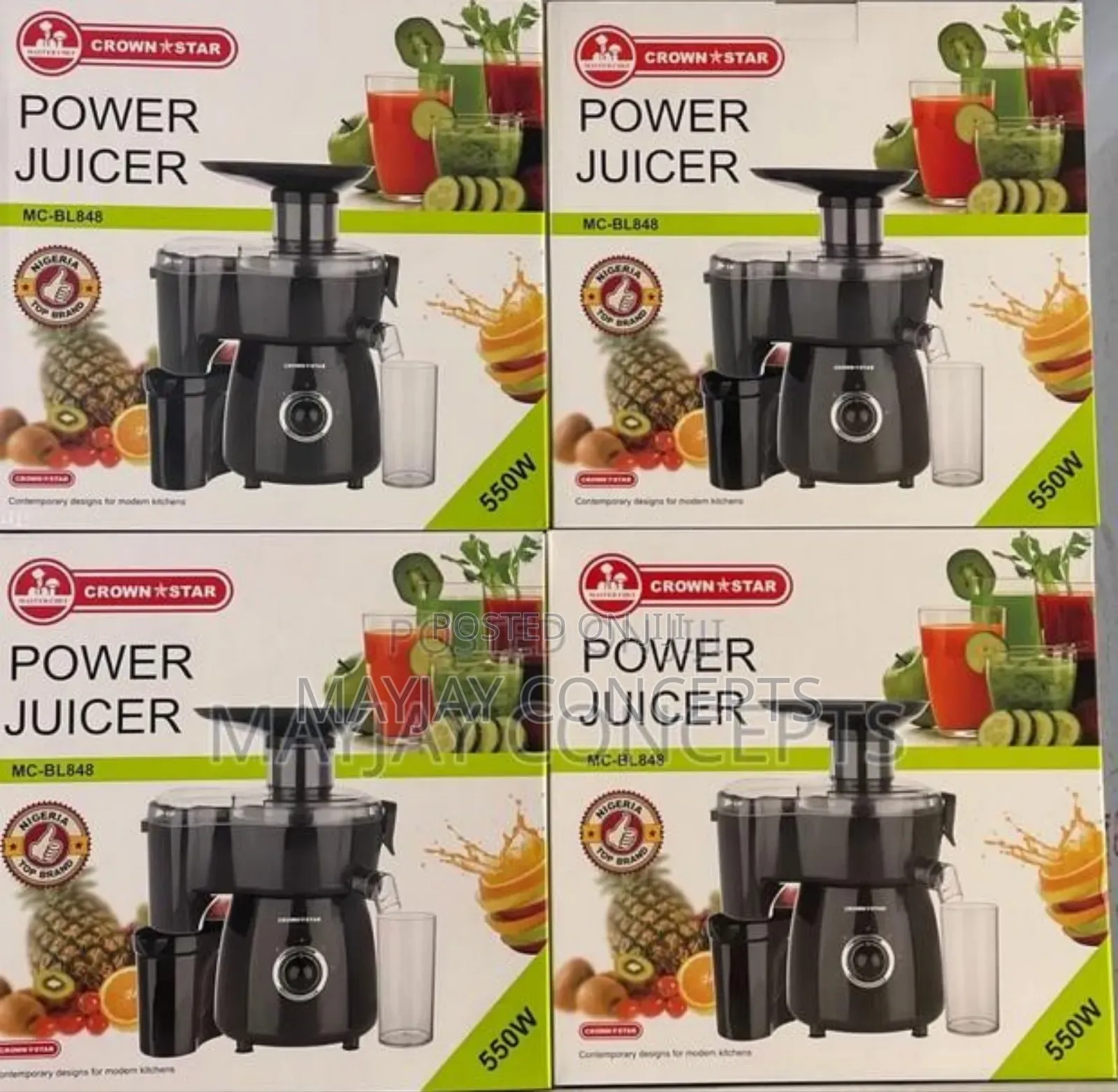 Masterchef Power Juicer-Low Watts Power Consumption 550w