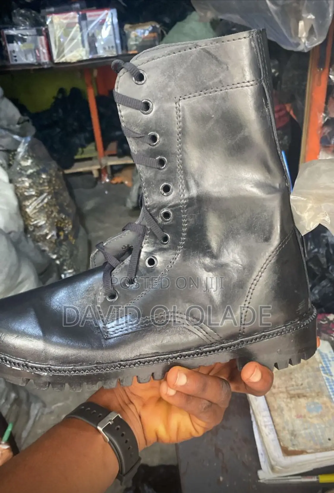 Security Boot Cow Leather