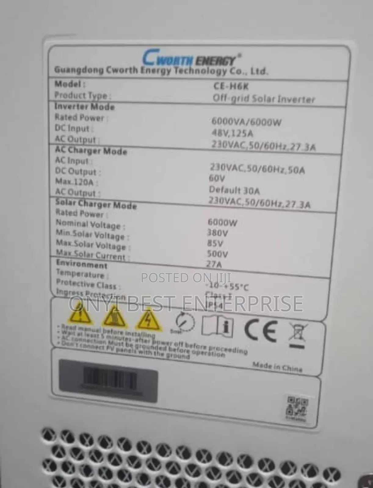 C-Worth Energy Hybrid Inverter 6kva 48v