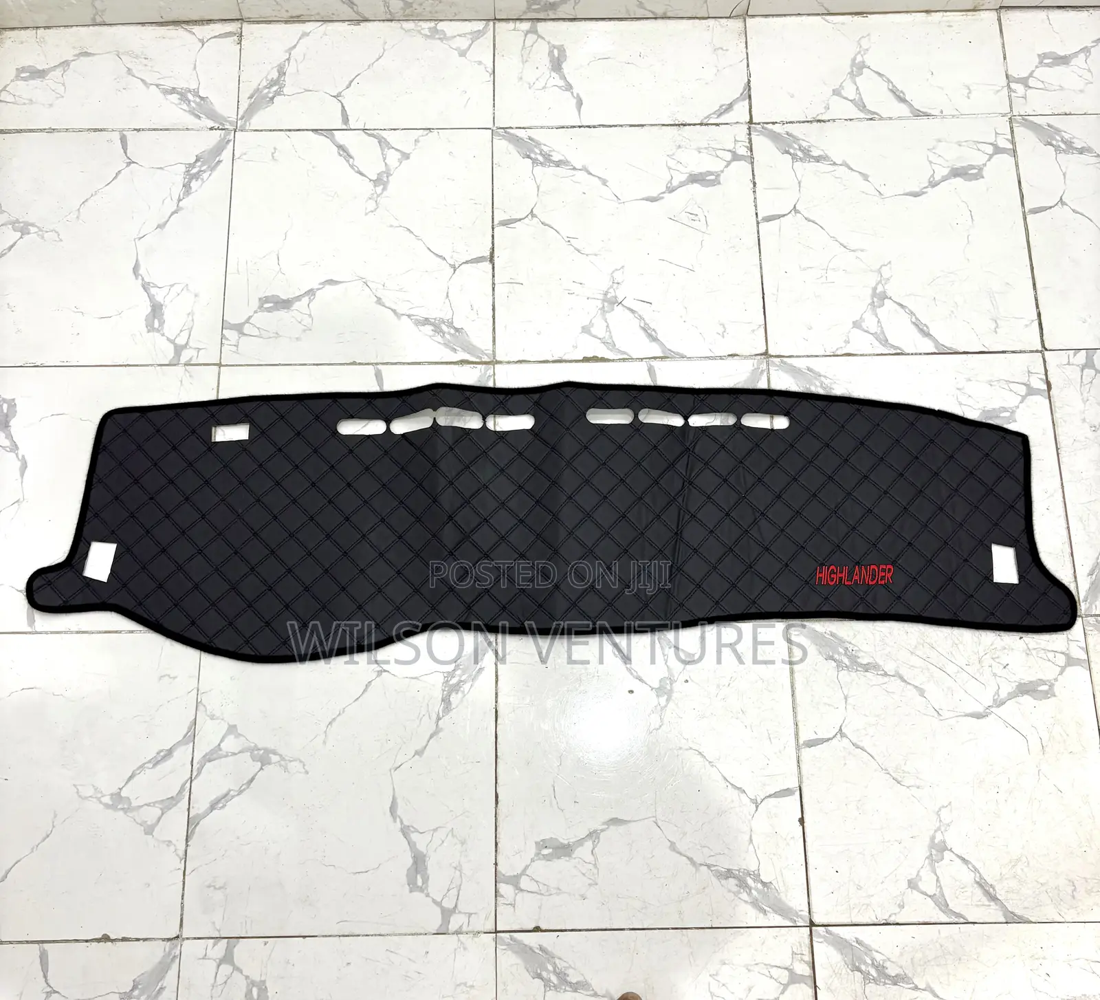 Plain Black 2005 Highlander Dashboard Cover Leather