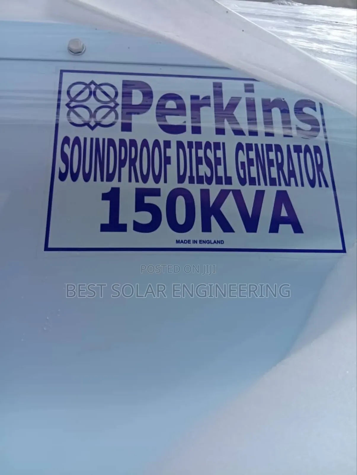 150kva Perkins Soundproof Generator, Copper Coil