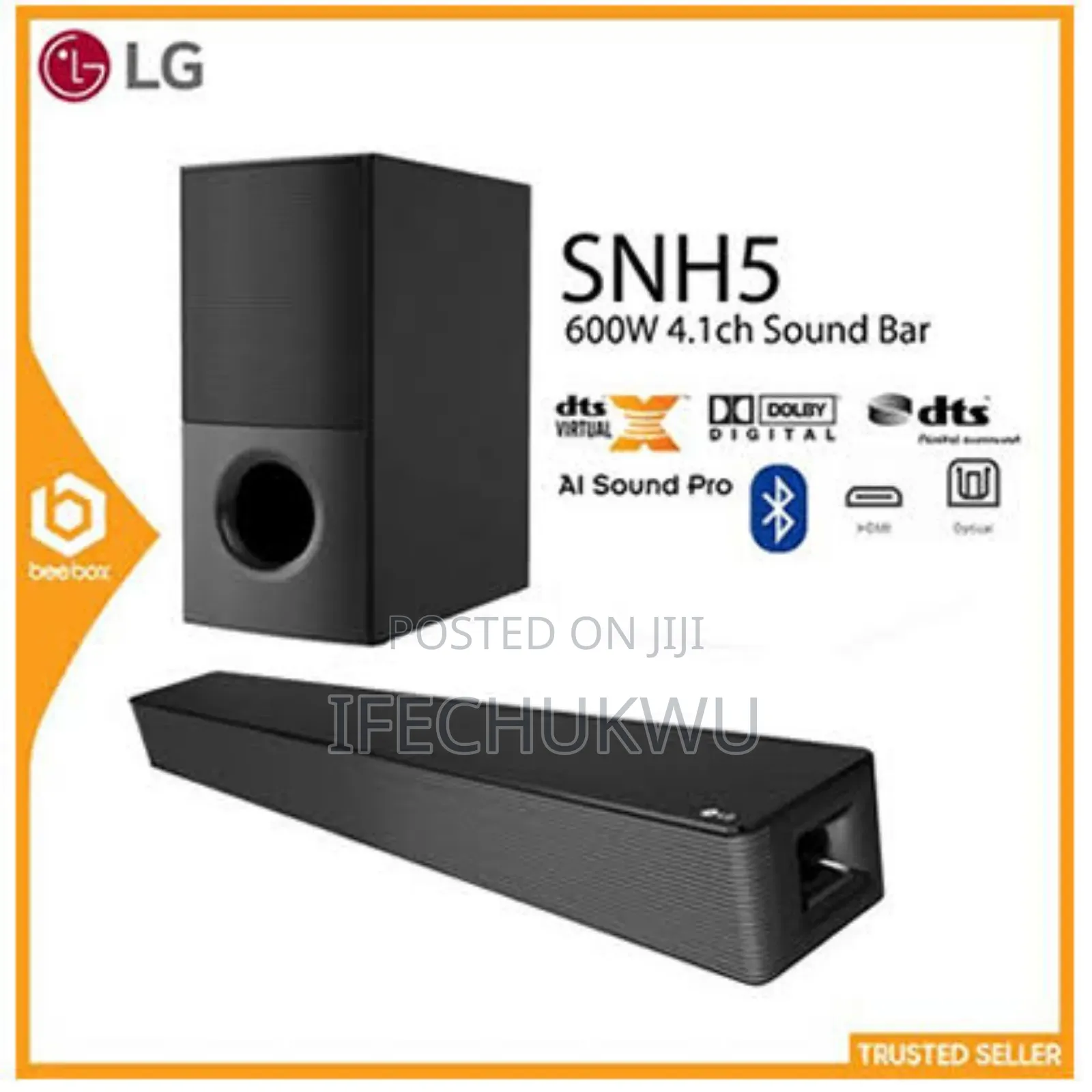 Original Lg Wireless Soundbar Digital Control 600watts Bluetooth Usb