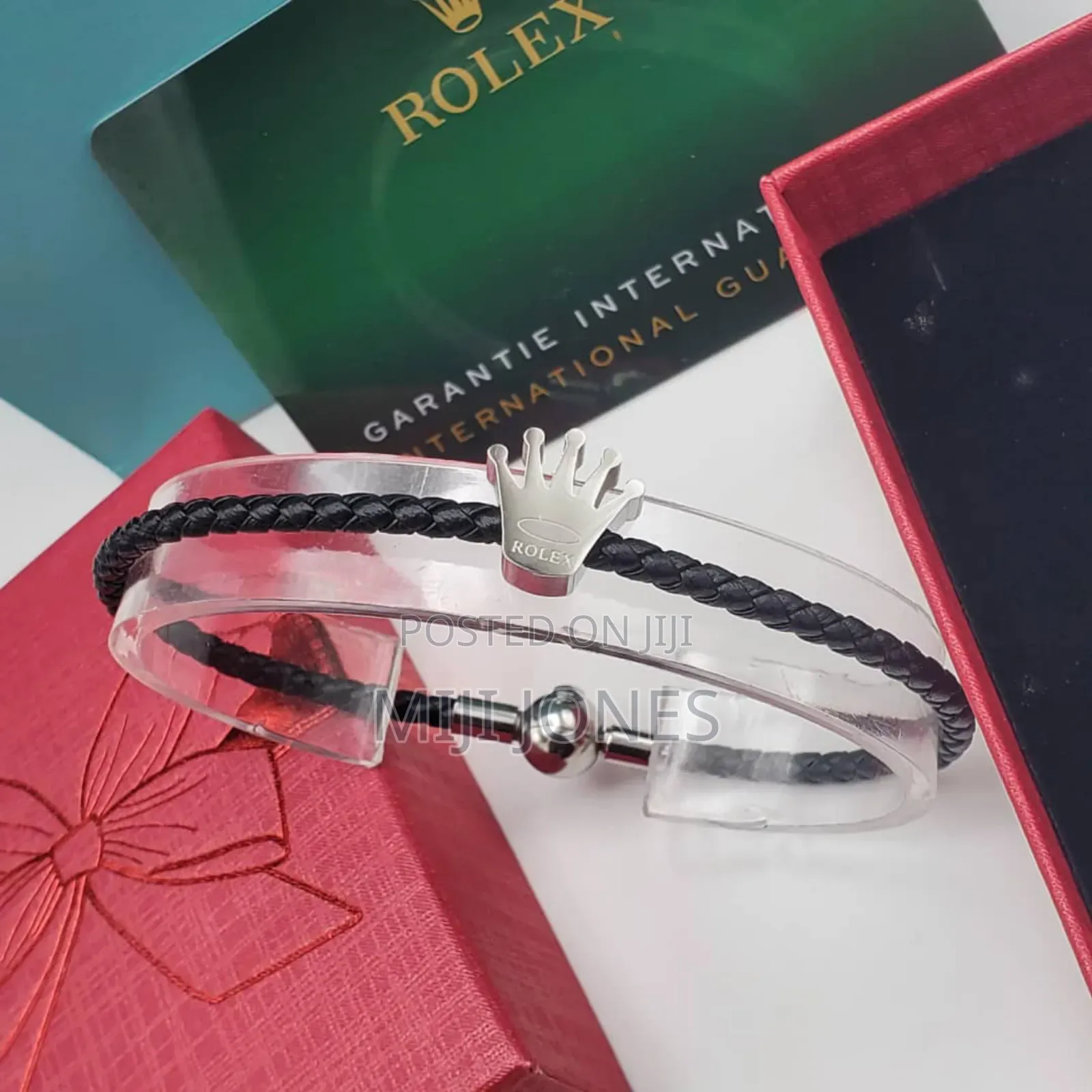 Rolex Leather Hand Band Unisex Boxed