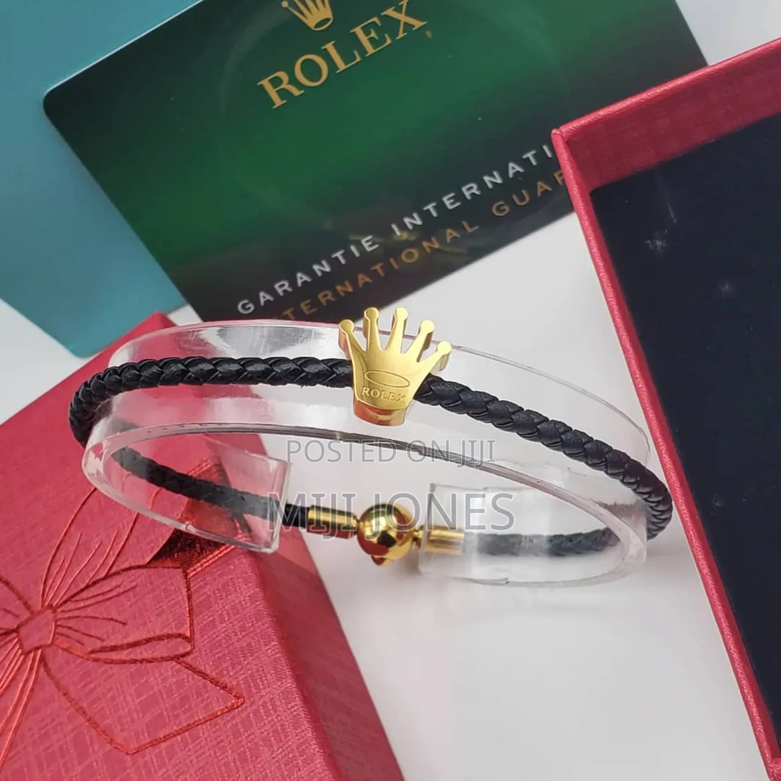 Rolex Leather Hand Band Unisex Boxed