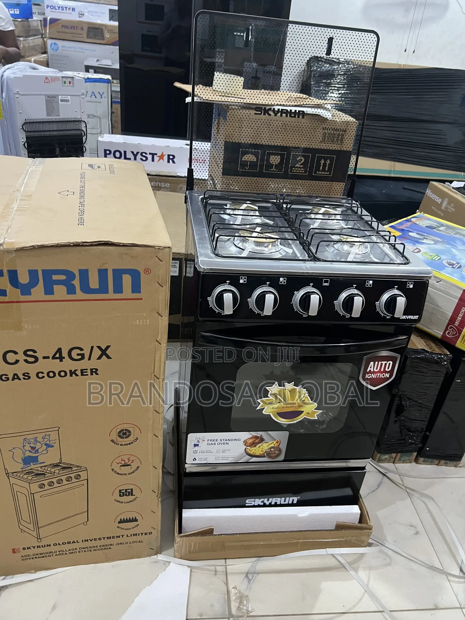 Brand New Skyrun 4 Burner Gas Cooker – Heat Resistant Surface