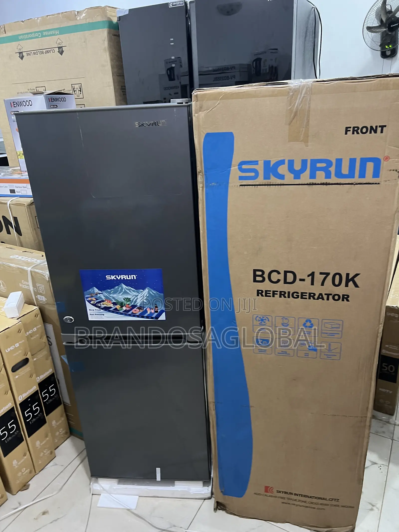 Brand New Skyrun 170l Double Door Bottom Freezer (Bcd-)
