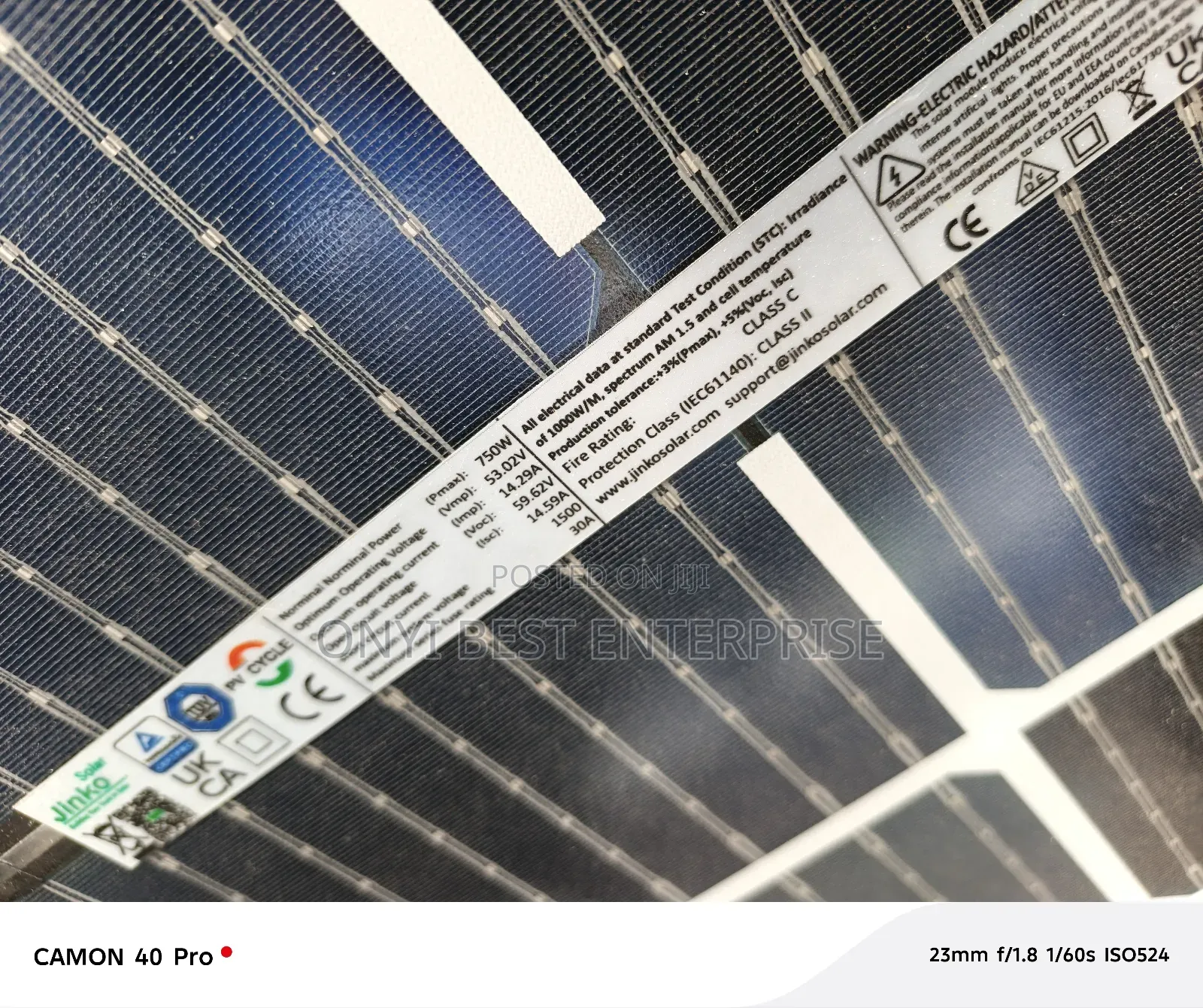 Bifacial Jinko Solar Panels 750watts High Voltage Brand New One