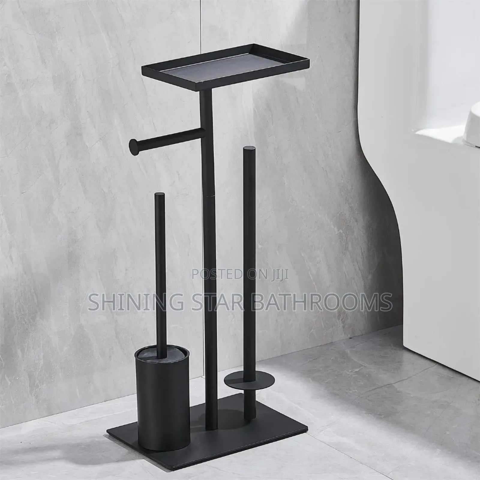 Standing Toilet and Tissue Holder