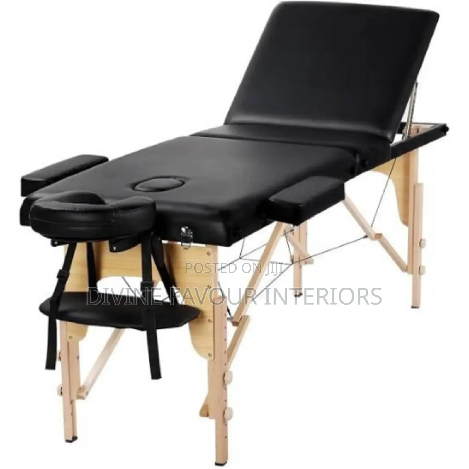 Folding Massage Table/Bed - Black
