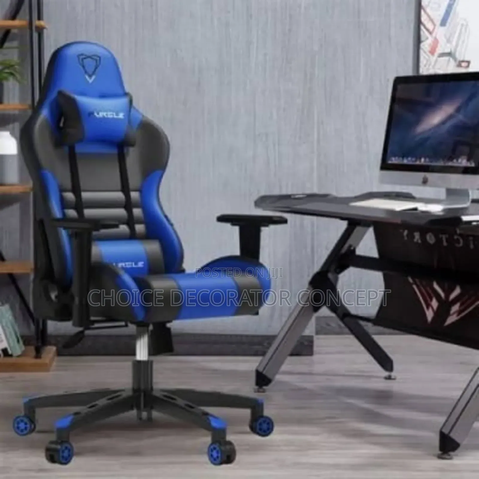Office Gaming Chair + Gaming Table- Black