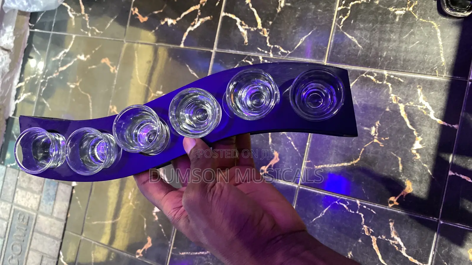 Tequila Shot Glasses With Wooden Base