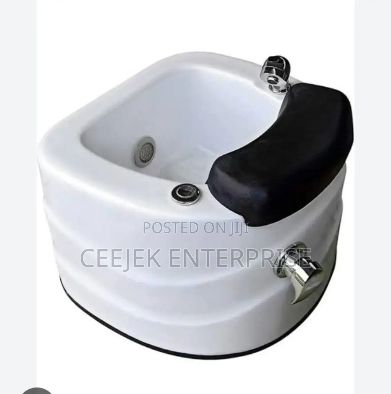 White Sqaure Pedicure and Manicure Bowl With Mixer Tap
