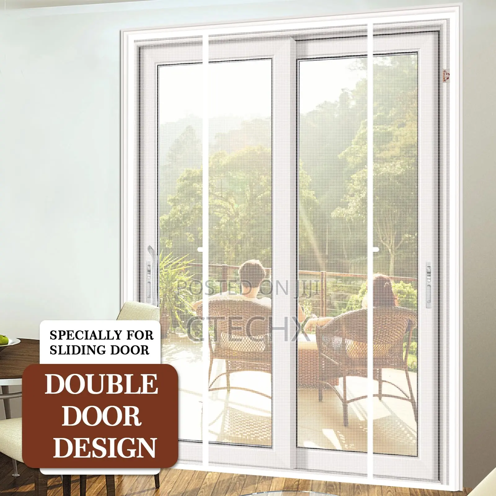 Yotache Fly Screen Door 168 X 206 Cm. White