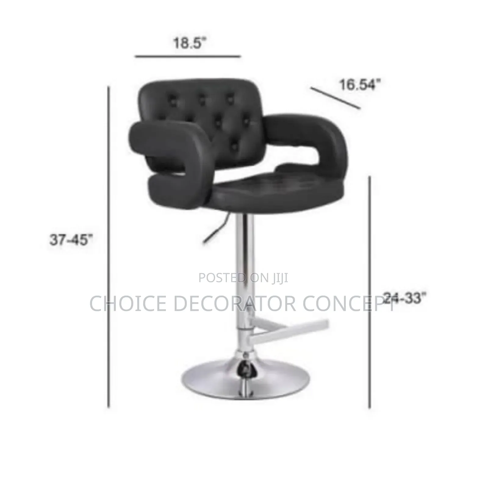 Hydraulic Adjustable Swivel Bar Stool