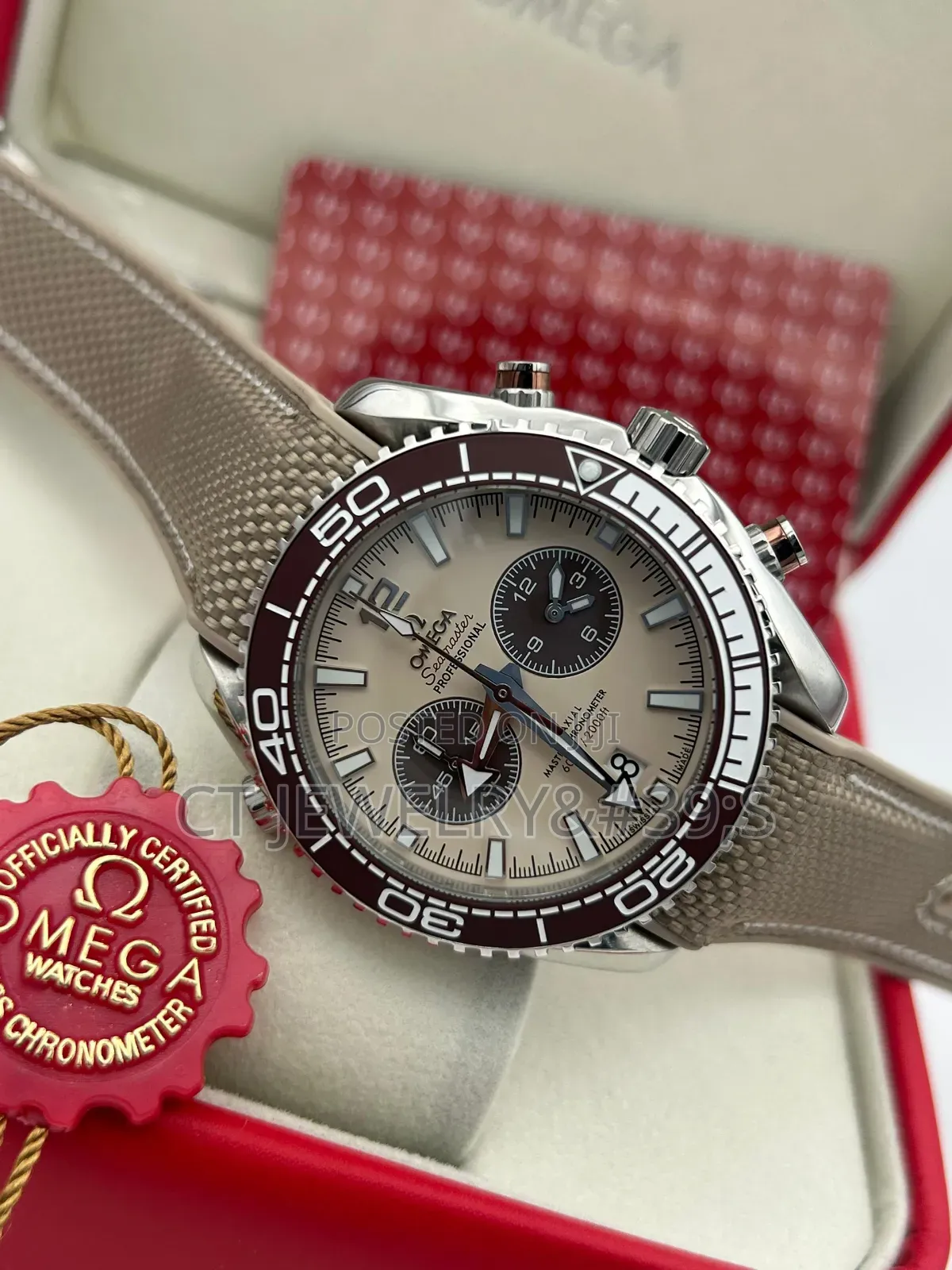 High Grade Aaa Watch Omega Chronograph Genuine Leather Battery π