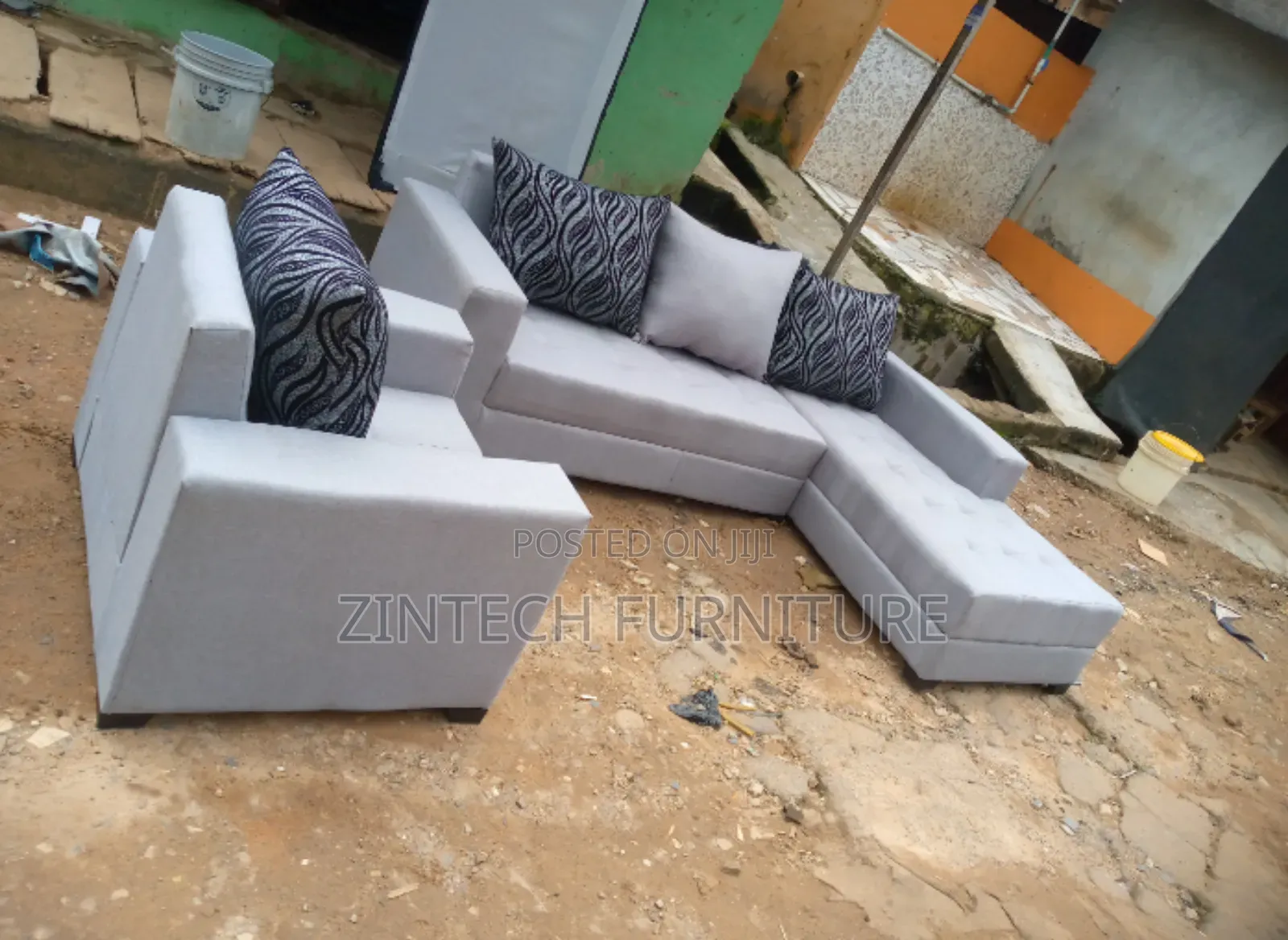 Gray L Shape Couch