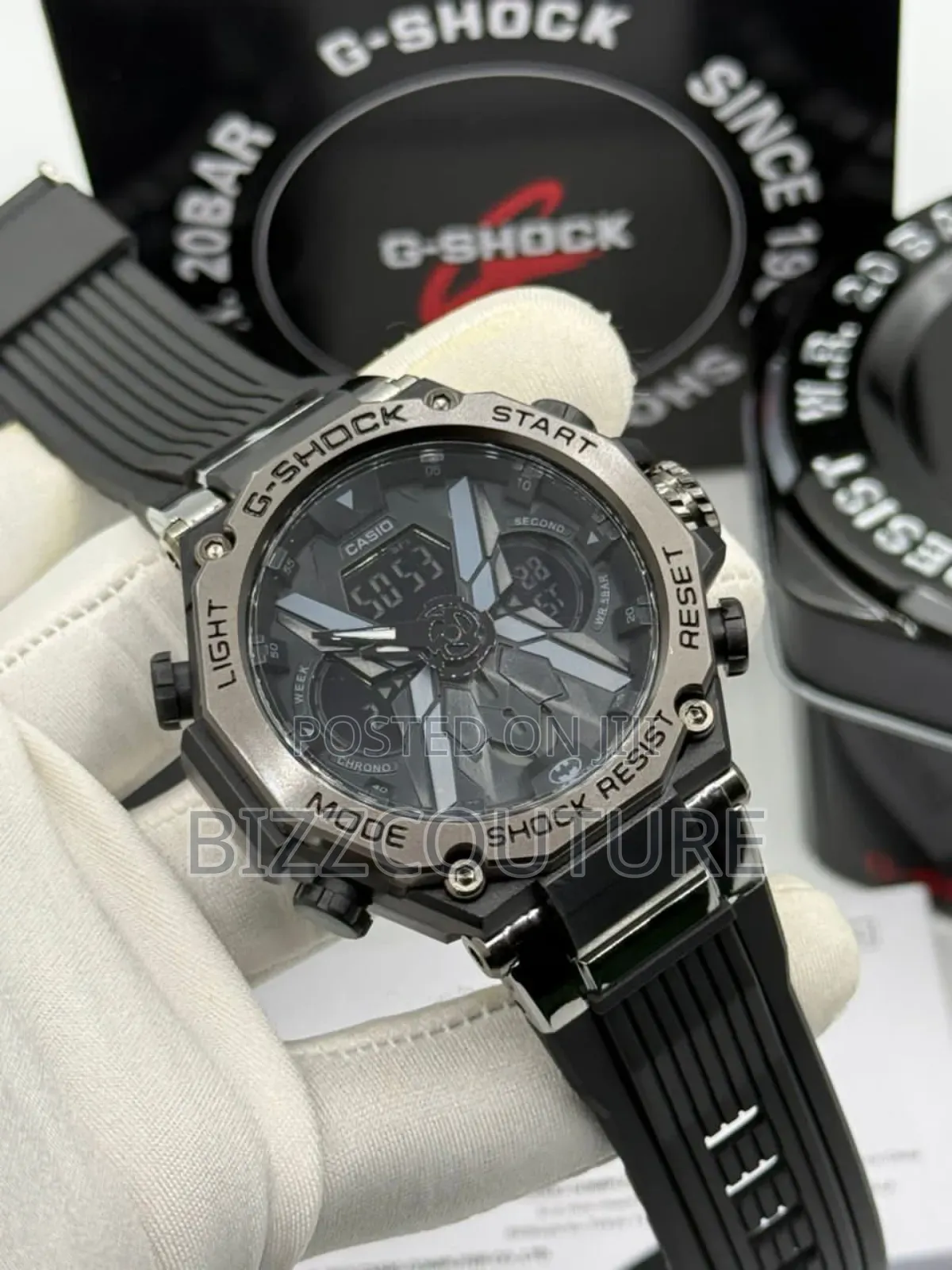 Original G-Shock Black Rubber Strap Quartz Calendar Watch