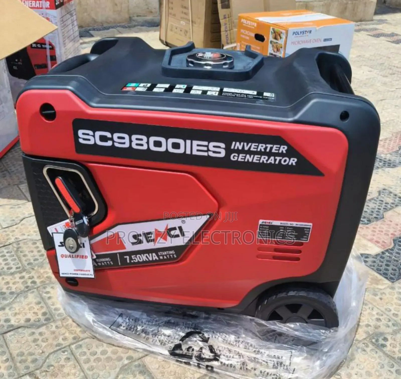 7.50kva Senci Remote Control Inverter Soundproof Petrol Gen Low Fuel