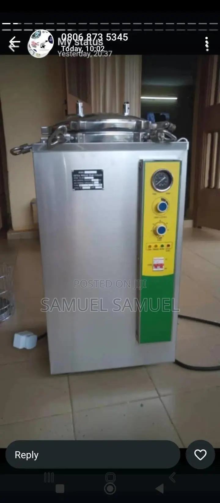 Vertical Autoclave Steam Sterilizer