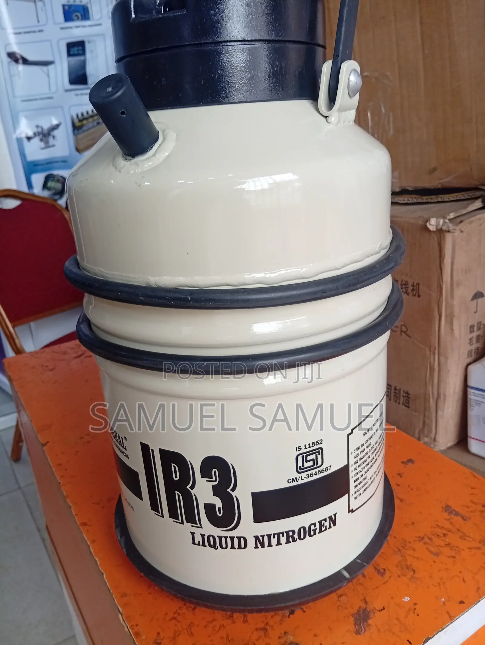 Liquid Nitrogen Tank 3.9litres+6canisters