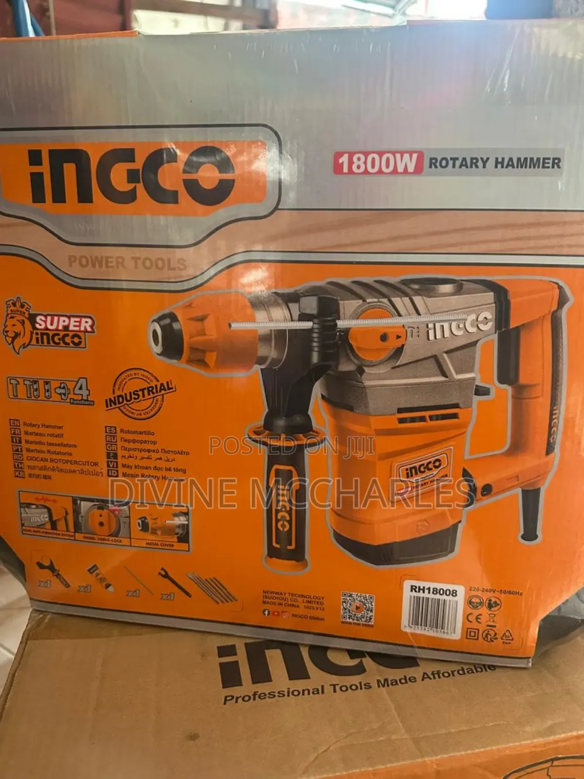 Ingco 1800w Rotary Hammer Rh18008