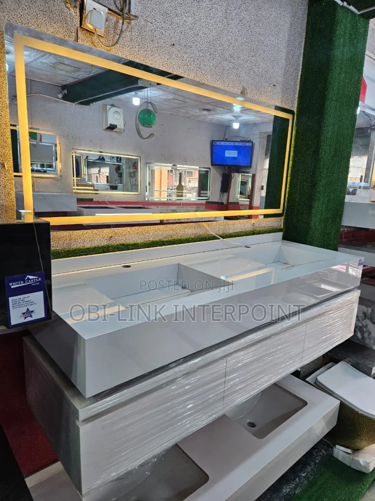 120cm Cabinet Double Basin With Led Mirror