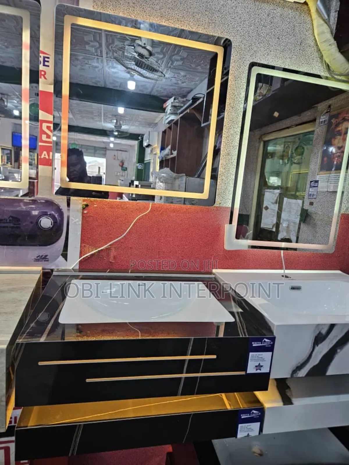 80cm Wall Hung Cabinet Basin