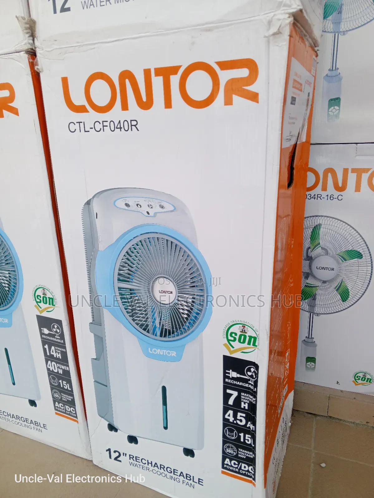 Lontor 12" Rechargeable Water-cooling Fan