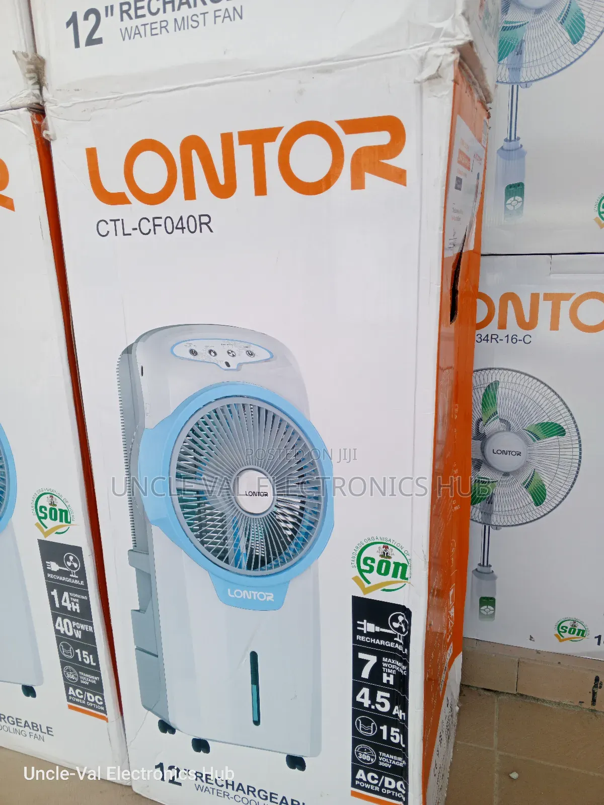 Lontor 12" Rechargeable Water-cooling Fan
