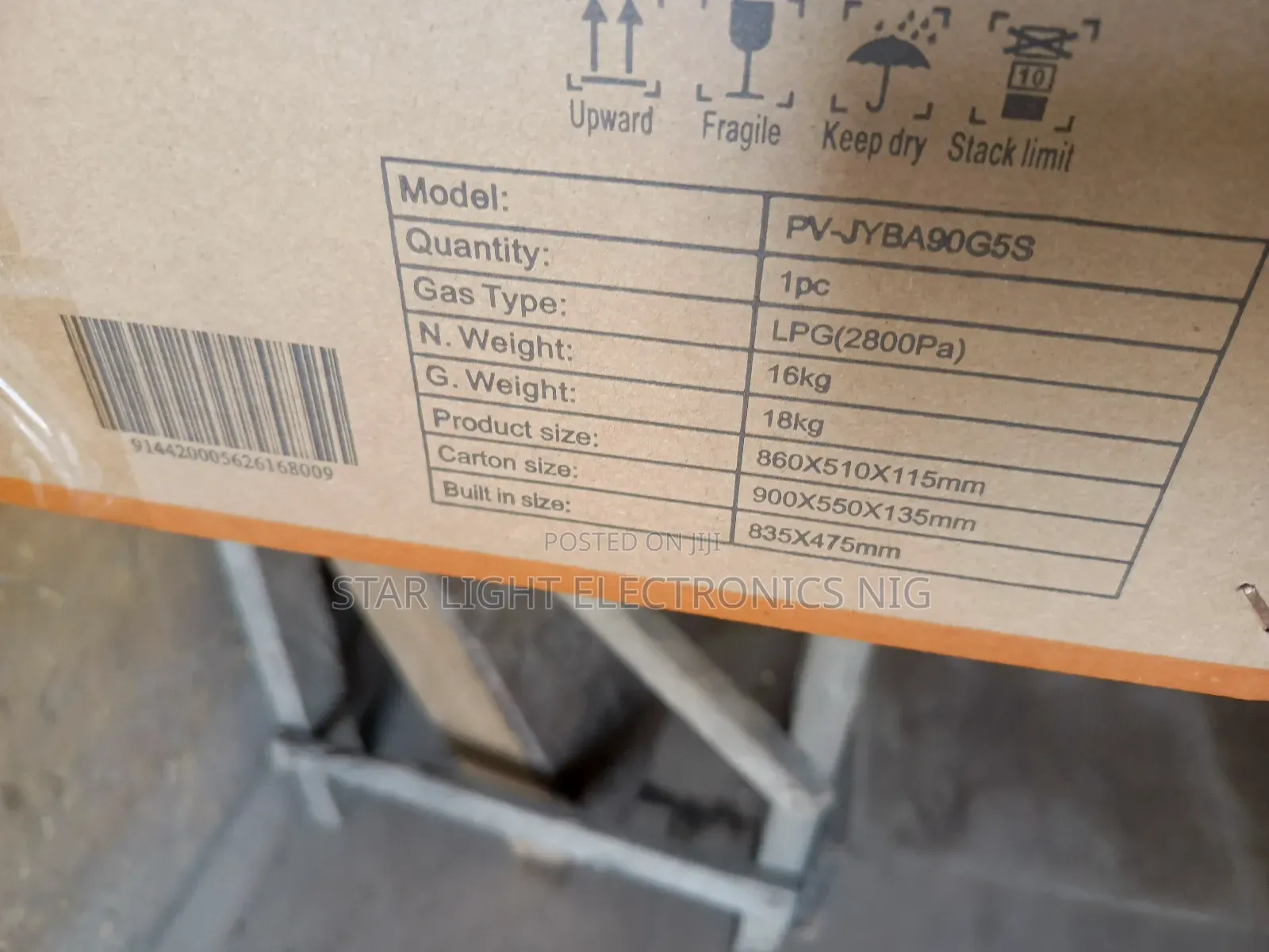 Stainless Steel 5 Burners Gas Cooker
