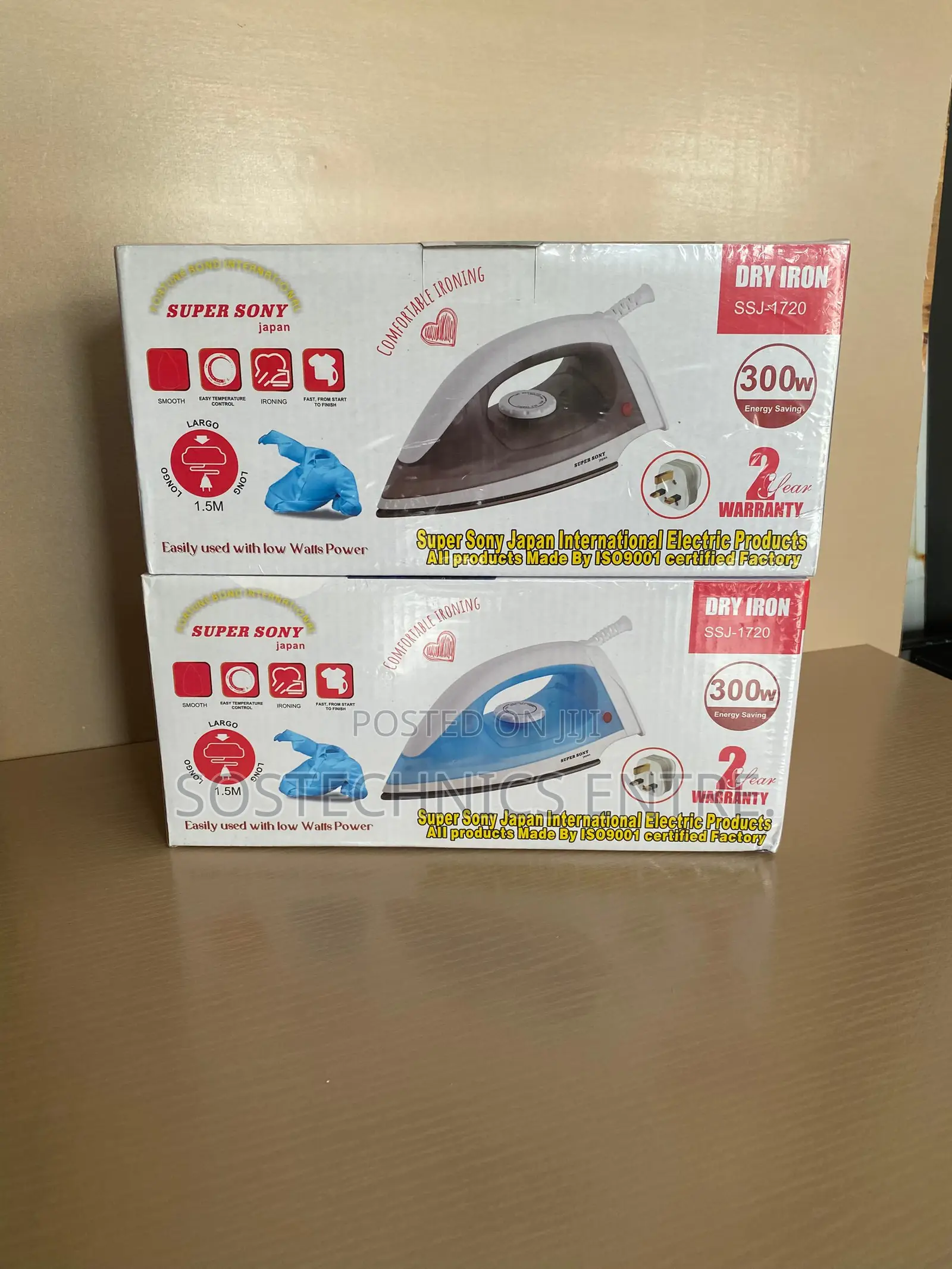 Supper Sony Ac/Dc Solar Dry Iron 300w