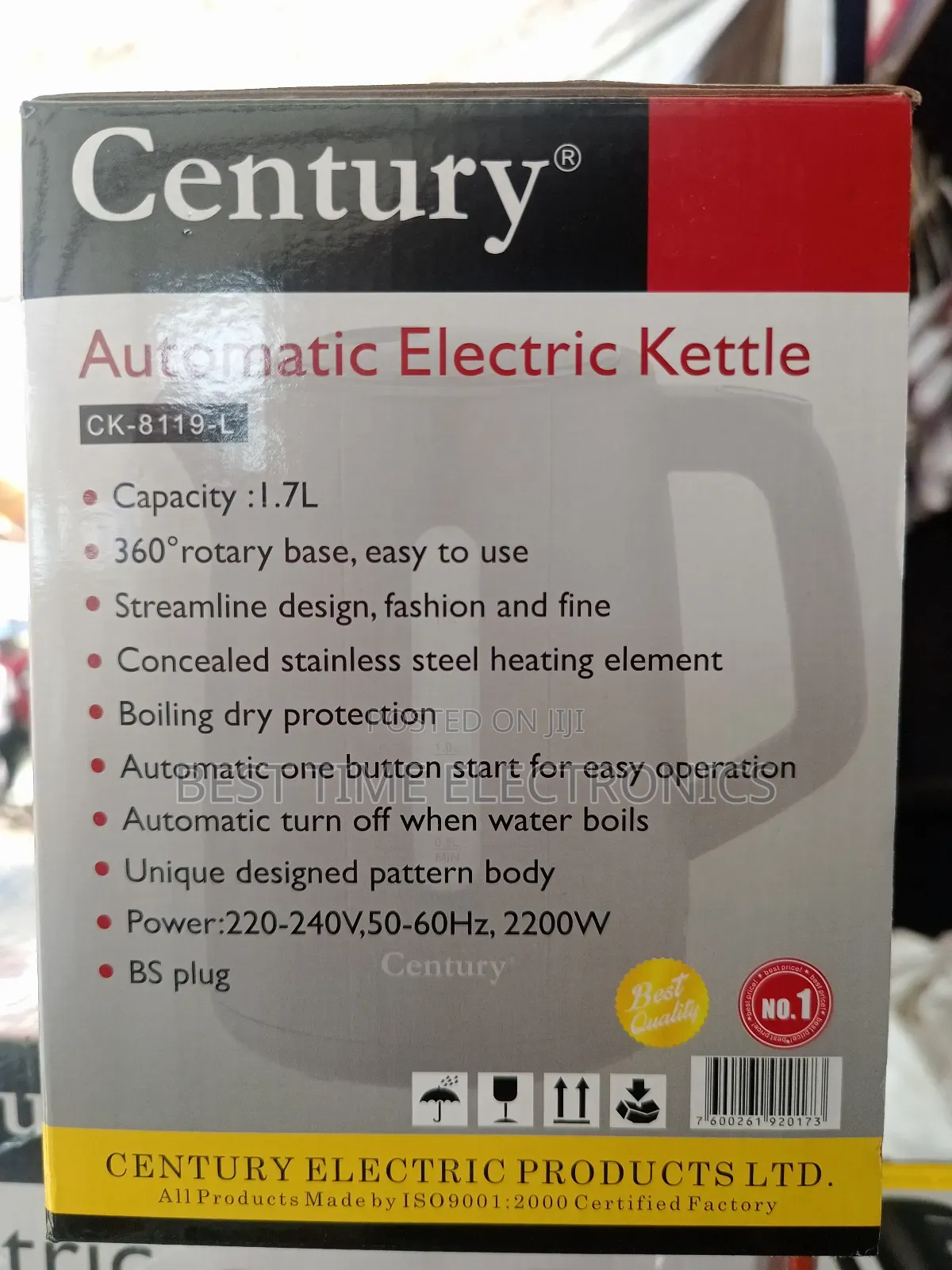 Century Automatic 1.7l Electric Kettle/Jug (8119l)