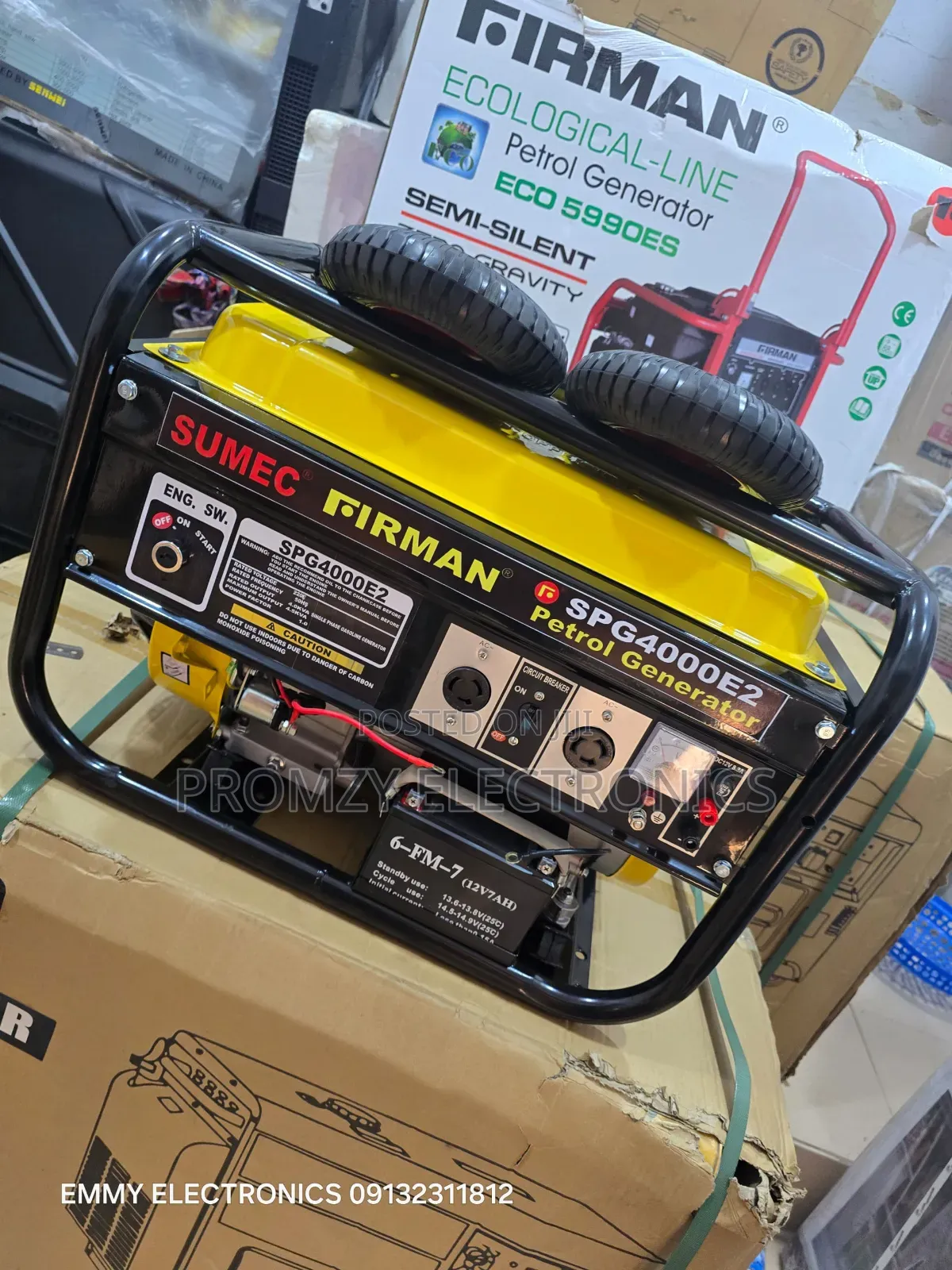 3.5kva Sumec Firman Petrol Generator 100% Copper Coil
