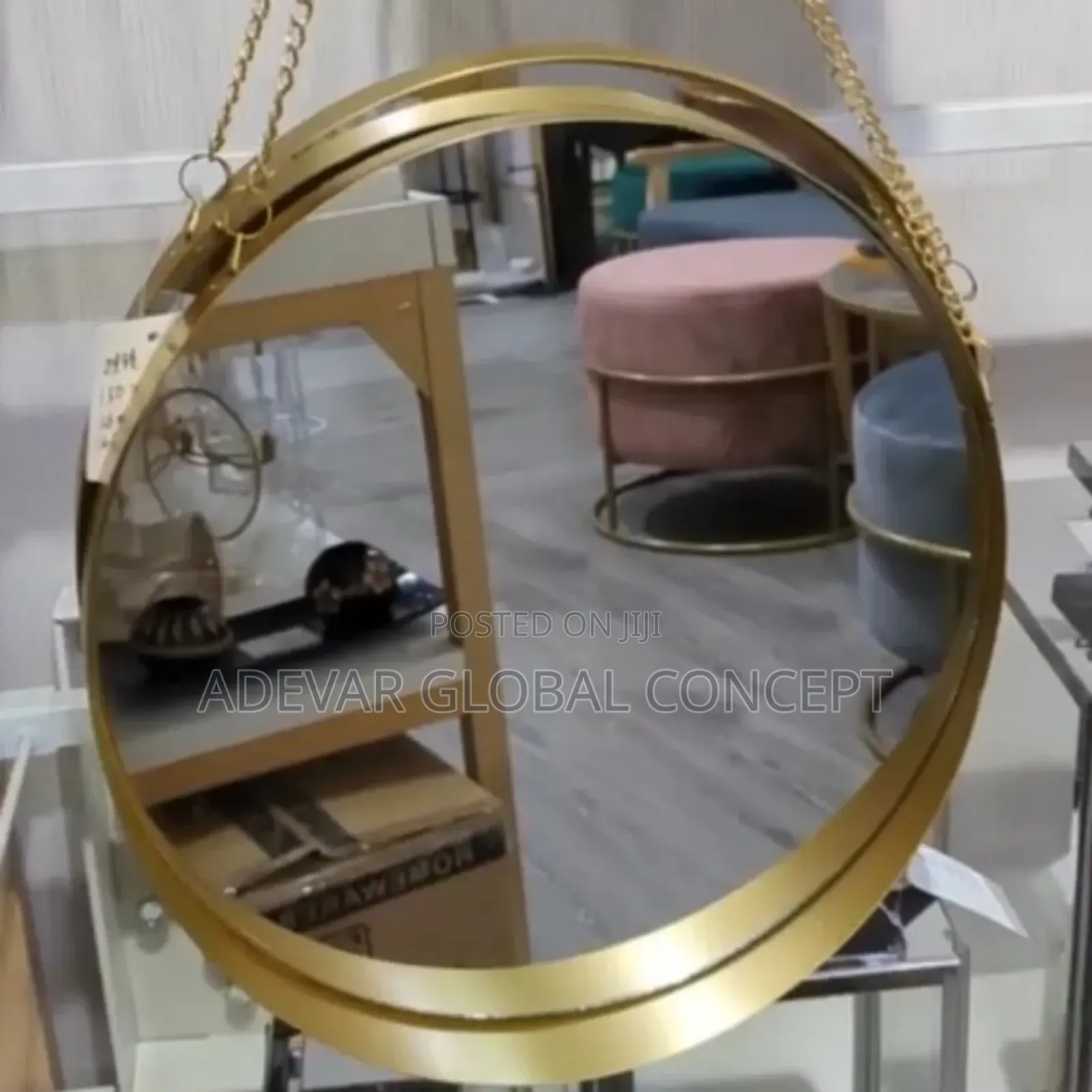 Multipurpose Metal Golden Frame Make Up Mirror Wall Mirror