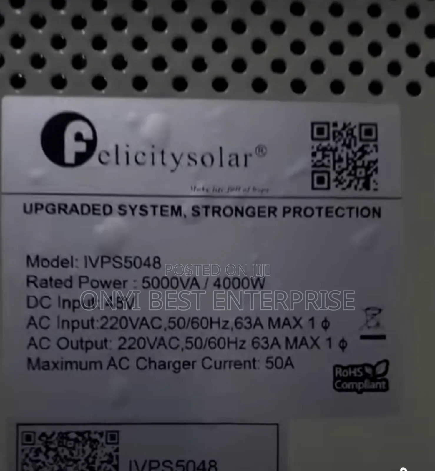 Felicity Solar Inverter 5kva/48v
