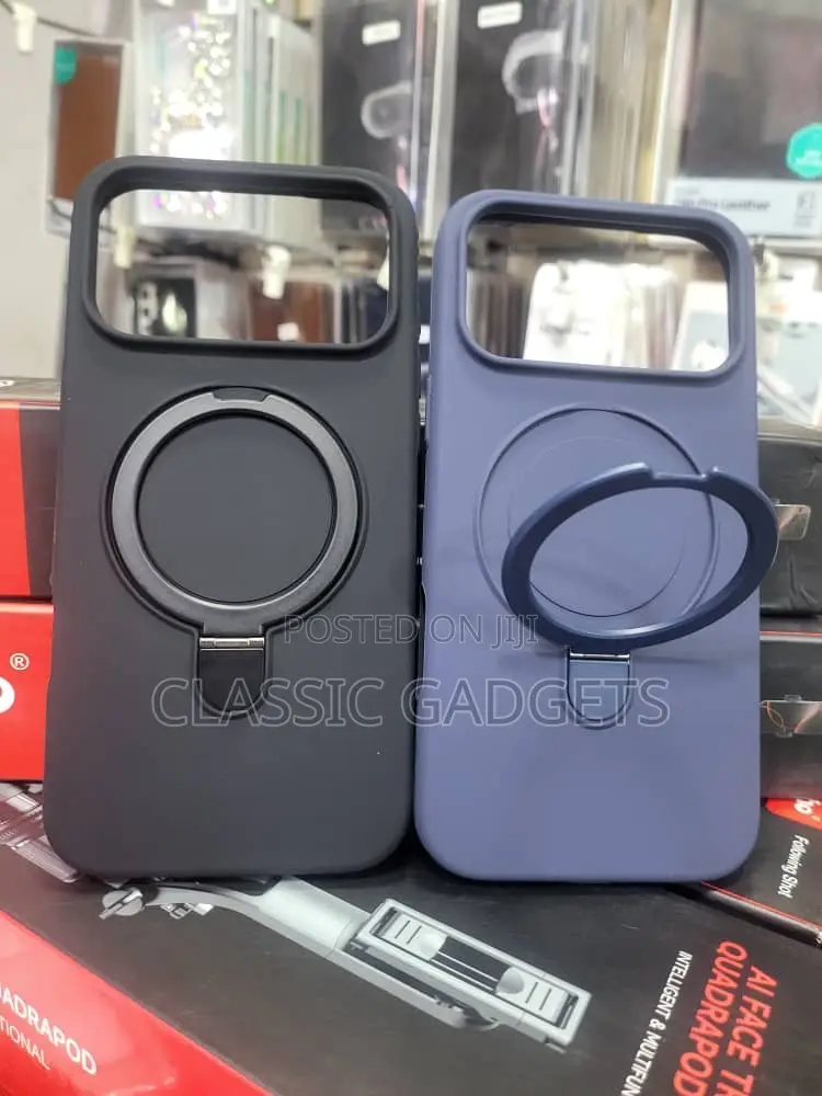 Soft Silicone Magsafe Case With Magnetic Stand for iPhone 17 Pro Max