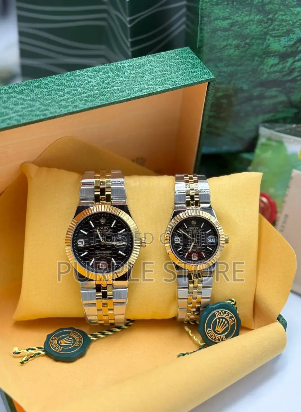 Quality Rolex Couples Wristwatches Fully Packaged as Seen