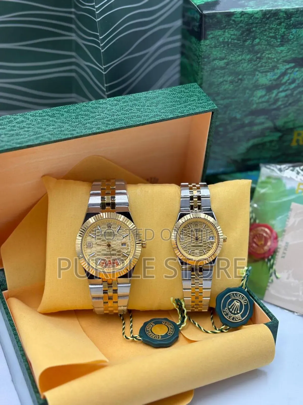Quality Rolex Couples Wristwatches Fully Packaged as Seen