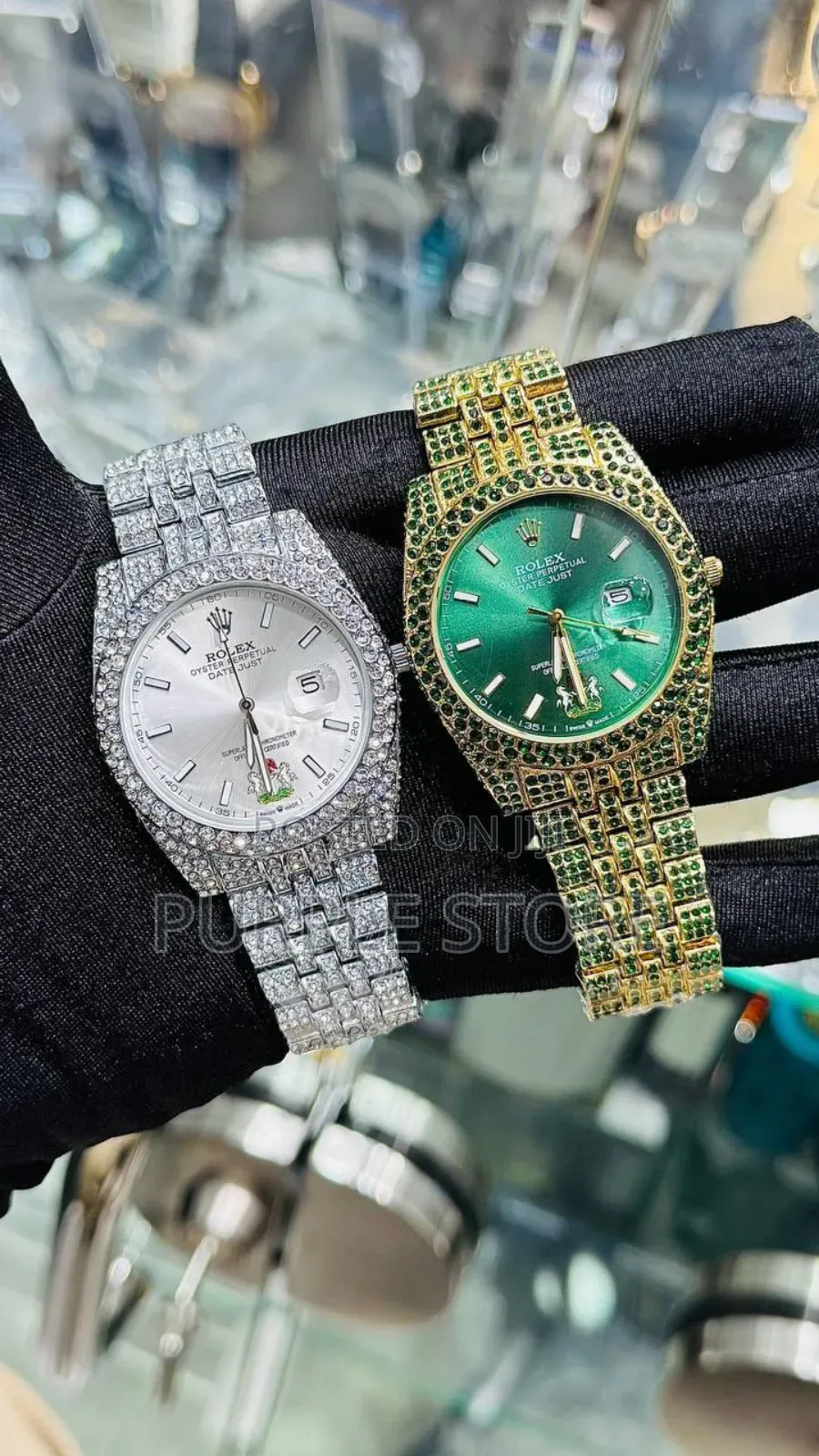 Rolex "Nigeria Coat of Arm" Quality Full Stone Watch
