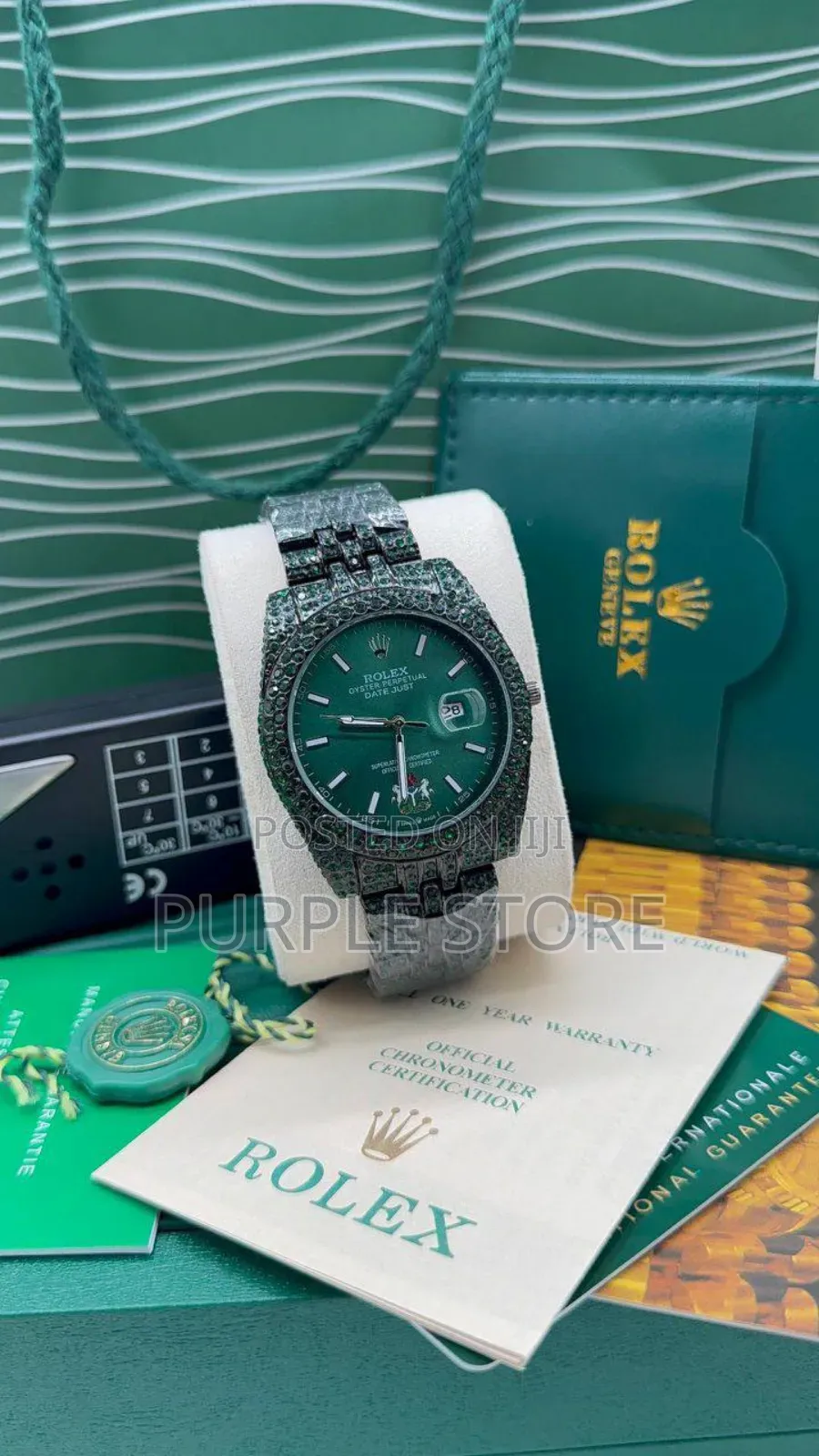 Rolex "Nigeria Coat of Arm" Quality Full Stone Watch